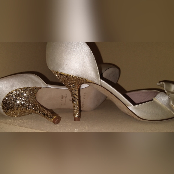 kate spade "Sala" peep toe pumps with glitter heel - Picture 6 of 12